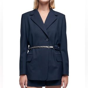 Maje Ville Blazer with Chain Belt